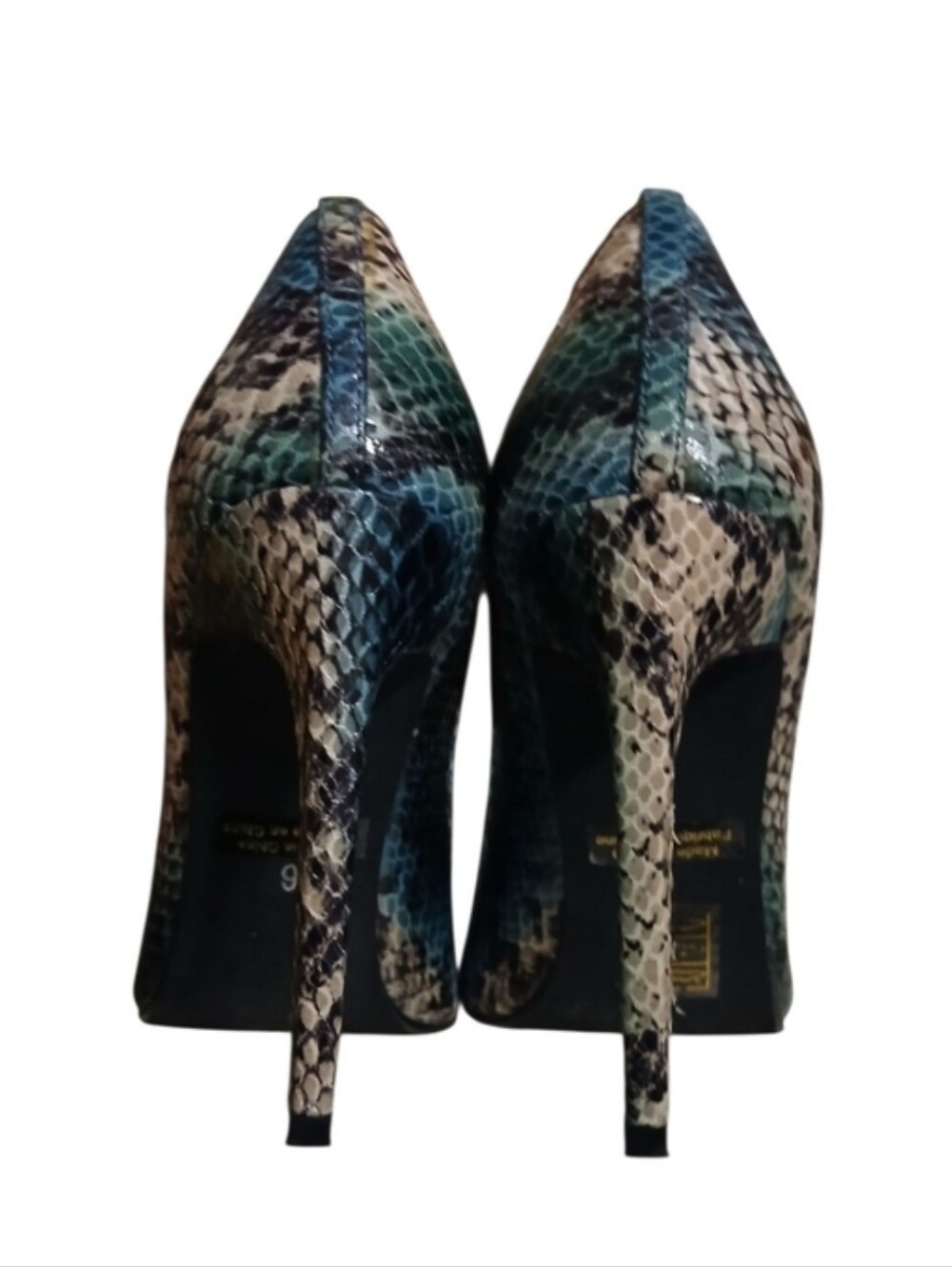 Jeffrey Campbell | Colorful Snakeskin Leather Stiletto Heels Size 6 - Picture 9 of 12